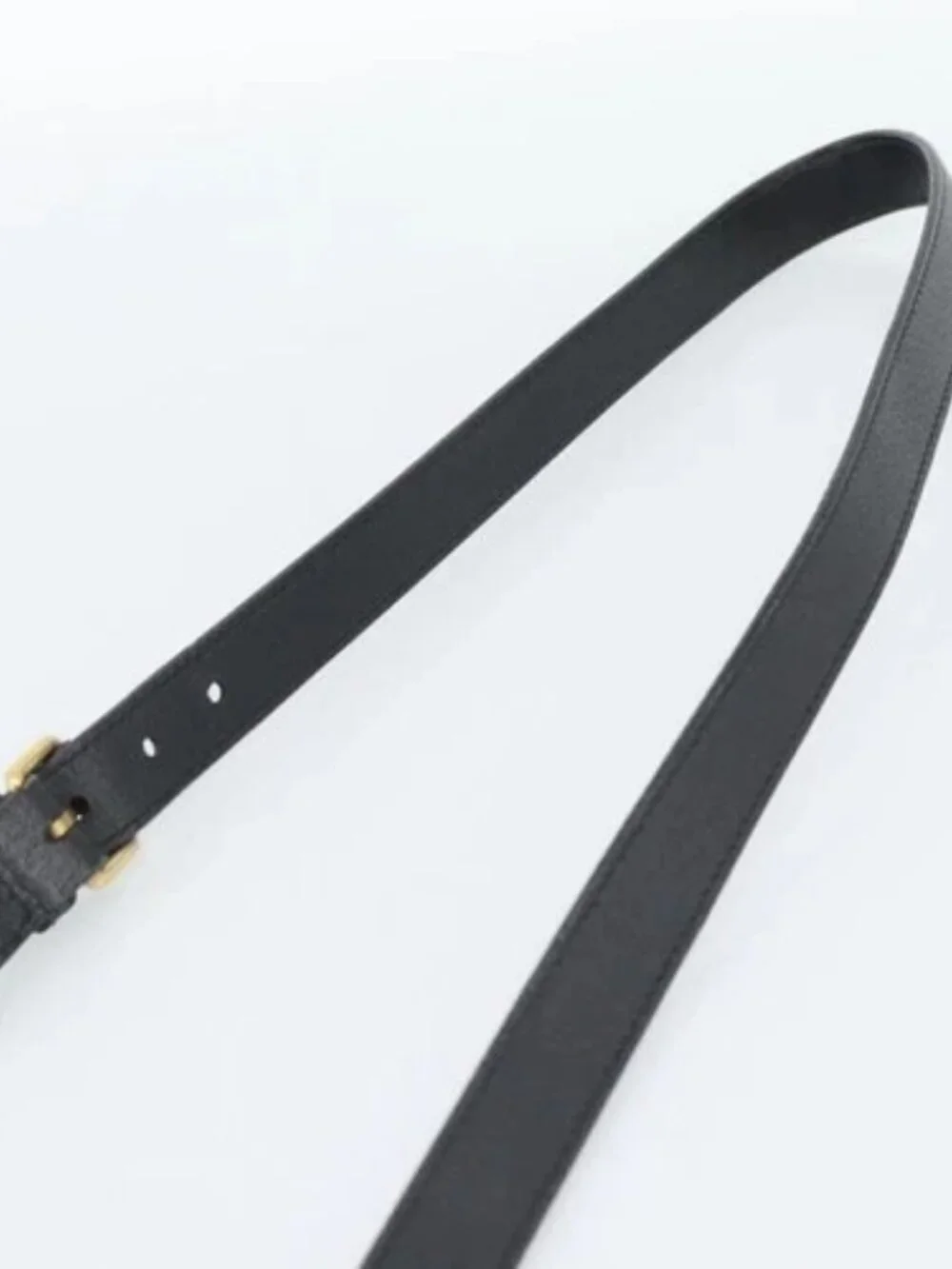 GUCCI GG Canvas Shoulder Bag Black Gold 120893 Auth ka4999